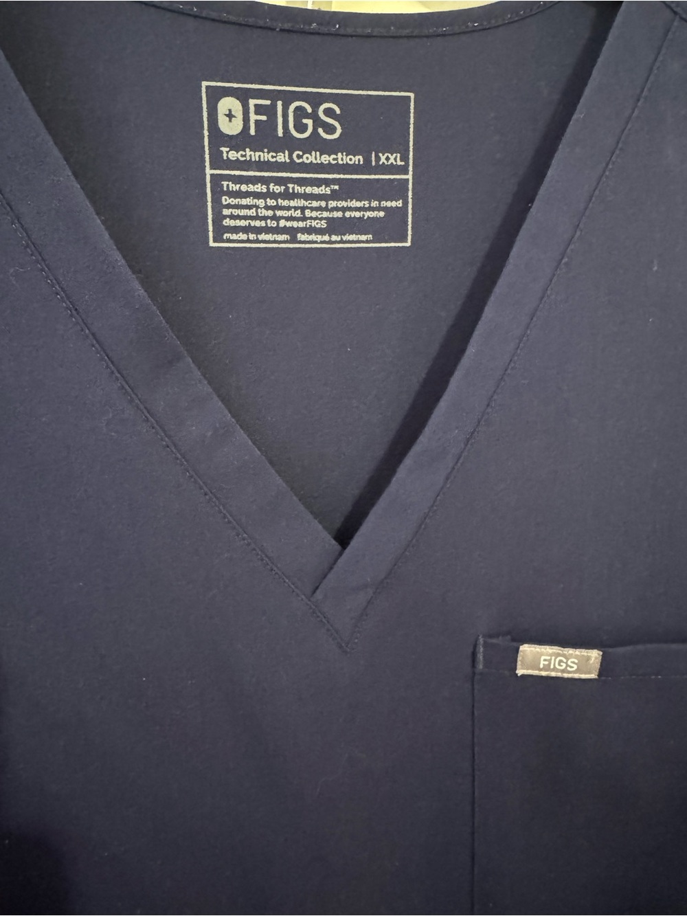 3-pieces Set Womens Figs XXL Navy
